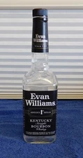 EMPTY Bottle Evan Williams Kentucky Bourbon Whiskey 750ml Crafts Clear Glass