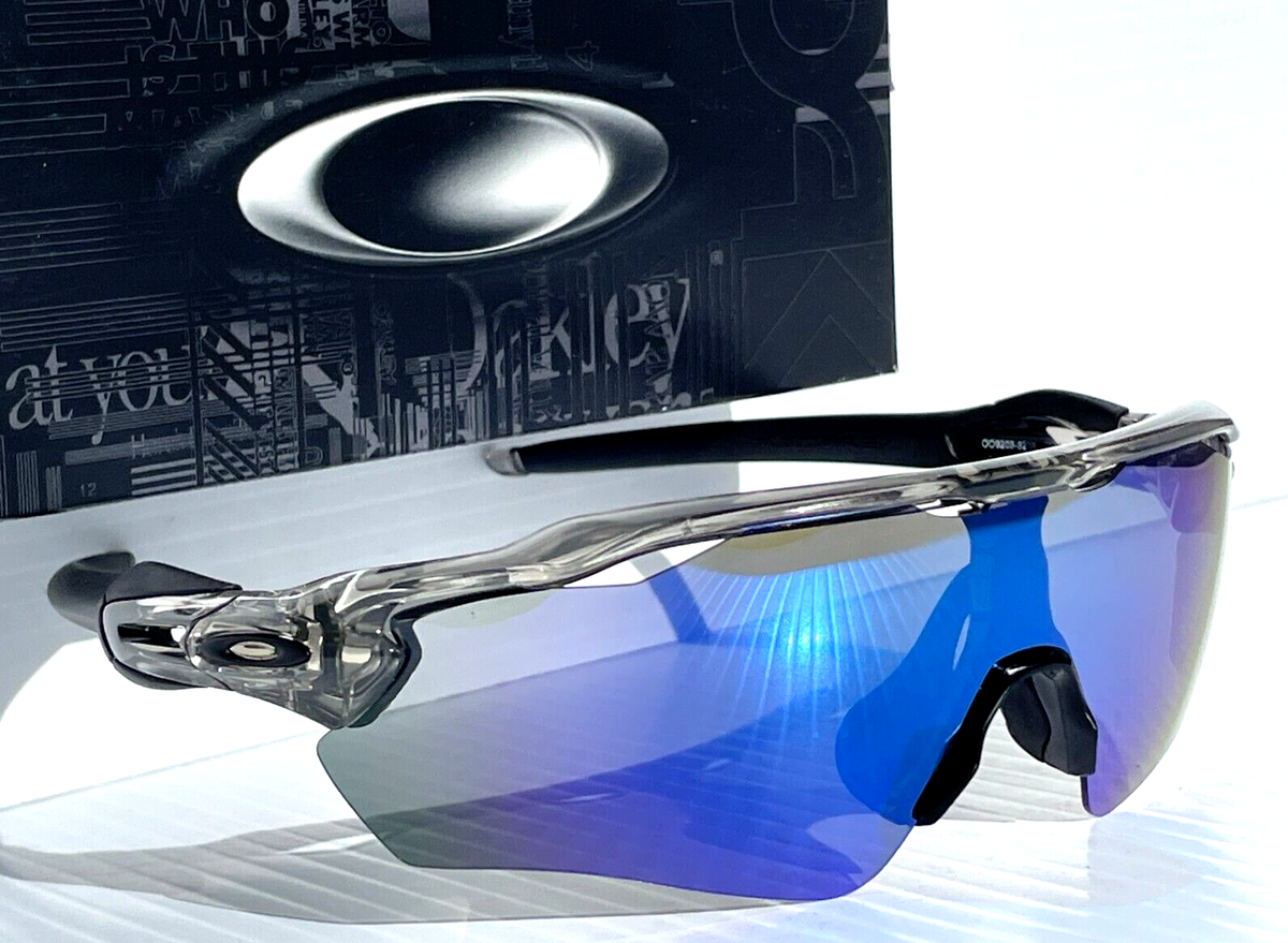 NEW Oakley RADAR EV PATH Grey Smoke POLARIZED Galaxy Blue Sunglass