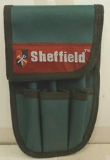 Sheffield Utility Tool Belt Pouch Green w/ Red & White Logo - NEVER USED