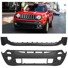 Bumper Cover Front Upper and Lower Fit For 2015-2018 Jeep Renegade
