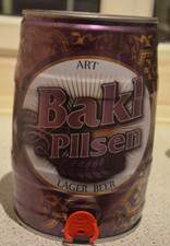 Botte birra Azerbaigian vuota Baki Pilsen fusto gallone barile 5L 2010 ART