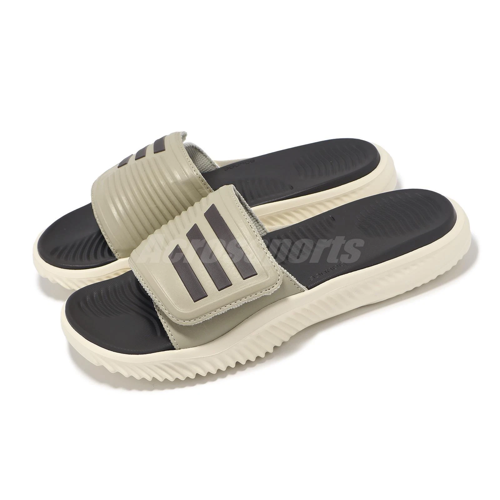 adidas Alphabounce Slide 2.0 Comfort Beige Olive Men Unisex Casual Sandal IG5948