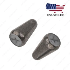 2 Pcs Guitar 5 Way Switch Metal Tip Cap Switch Knob for USA Strat Gunmetal