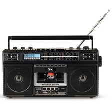 QFX J-220BT Boombox MP3 Conversion from Radio to Cassette with 4-Band AM, FM...