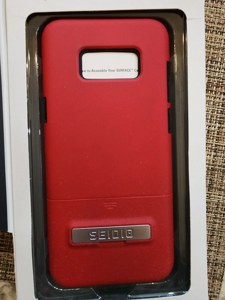 Capa Seidio Surface para Samsung Galaxy S8 Plus vermelha suporte de camada dupla nova - Imagem 3 de 3