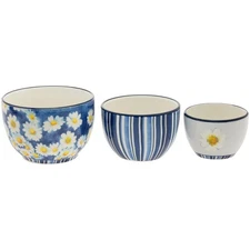 Ceramic Bowls Nesting Prep Serving Bowl Set, 3 Sizes, Agnetha