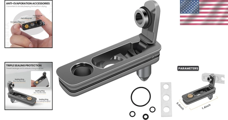 Kit completo de reparación de metal para encendedores Zippo - Sellado y piezas de repuesto Foto 2 de 4