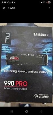 Samsung 990 PRO 1TB V-NAND PCIe 4.0 NVMe M.2 SSD 1GB Cache Black