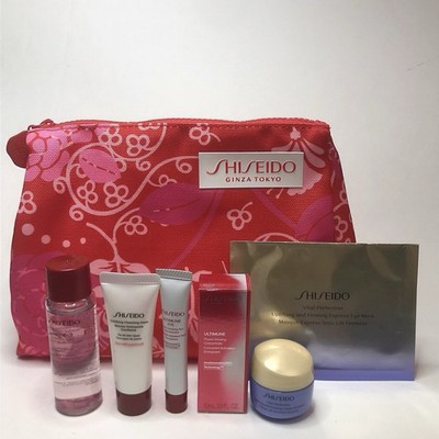 New Shiseido 7-Piece Skincare Set Travel Size Ultimune Vital Perfection Cream ba
