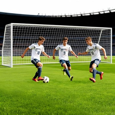 18ftx 7ft/21ftx 7ft/24ftx 8ft Metal Soccer Goals for Outdoor Practice Training