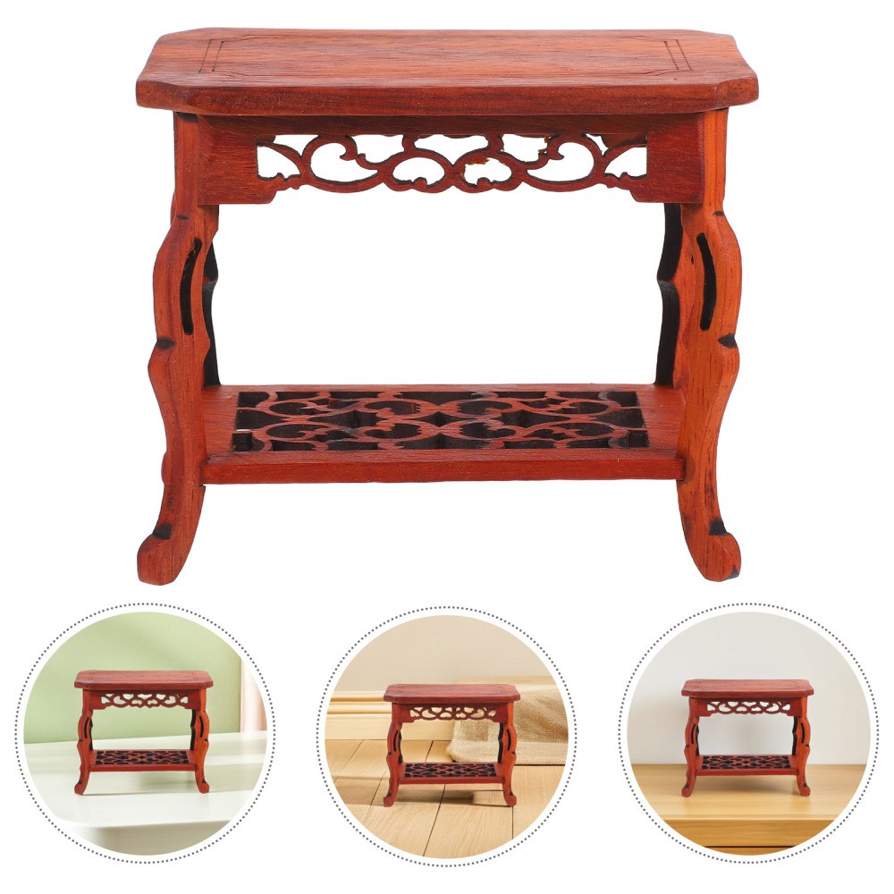 Jade teapot stand with wood carved pedestal for floral decor