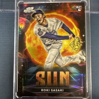 2025 Topps Cosmic Chrome Roki Sasaki Planetary Pursuit RC Sun #PPS-6 Dodgers