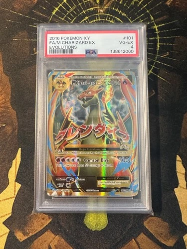 Pokemon M Charizard ex 101/108 Evolutions Full Art PSA 4