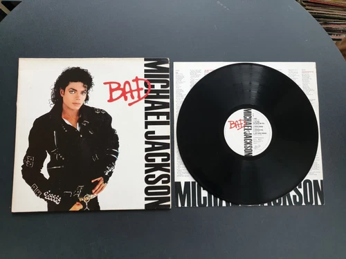 MICHAEL JACKSON - BAD 1987 UK PRESS 12" VINYL RECORD LP EX