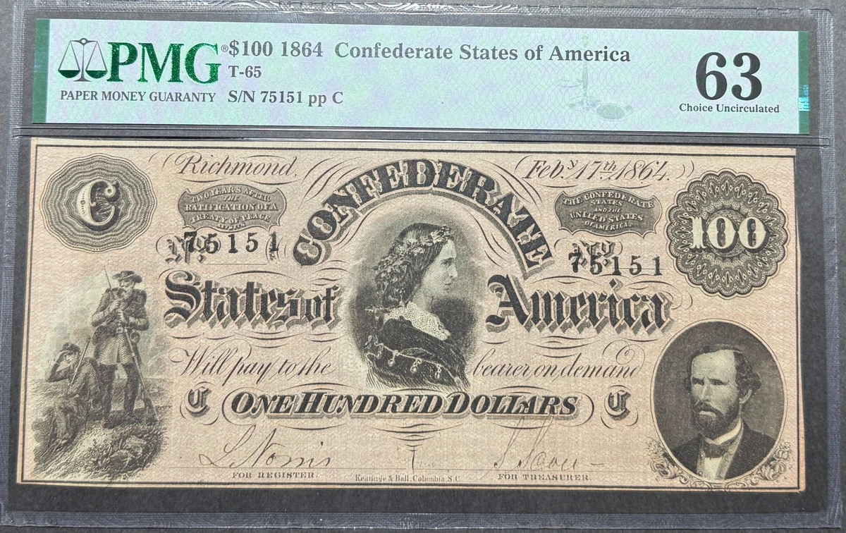 Uncirculated $100 US Confederate Currency for sale | eBay