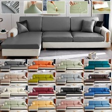 PU Leather Sofa Seat Cover Waterproof Slipcover Cushion Elastic Settee Protector