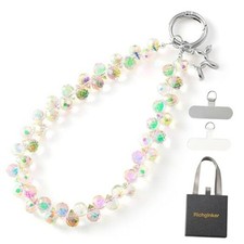 Crystal Phone Wrist Strap Phone Charm Chain 1 Count Pack of 1 D-crystal Ab