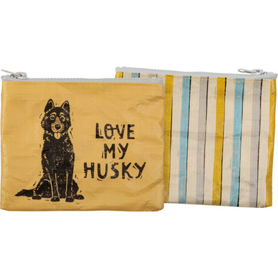 #ad Zipper Wallet Love My Husky By Kathy Heck Studios 5 1 2quot; X 4 1 2quot; $12.99