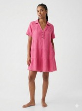 Umgee Dress Pink Mineral Washed Tiered Festival Washed Casual XL