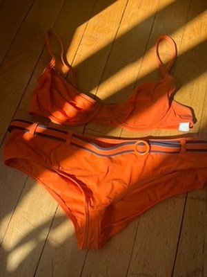 Vintage 1970s Swim Suit, Size 34, Orange, Boho, Retro, Archive, Coquette,...