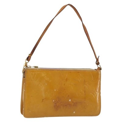 LOUIS VUITTON Monogram Vernis Lexington Pouch Beige M91010 LV Auth 184160