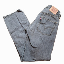 Y2K Levis 501 Jeans Mens tagged 30x30 fits 29x29.5 Black Nice Fade Straight Leg