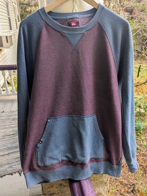 Vintage Y2K Quicksilver Crewneck Colorblock Sweatshirt Large Front Pocket  Surf