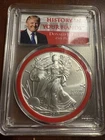 2017 American Silver Eagle $1 First Strike PCGS MS70 / Donald J Trump 45th Pres.
