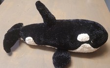 Crochet Orca Whale Plushie Stuffed Animal Handmade
