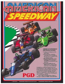 American Speedway PGD Video Arcade Flyer / Brochure / Ad - RARE