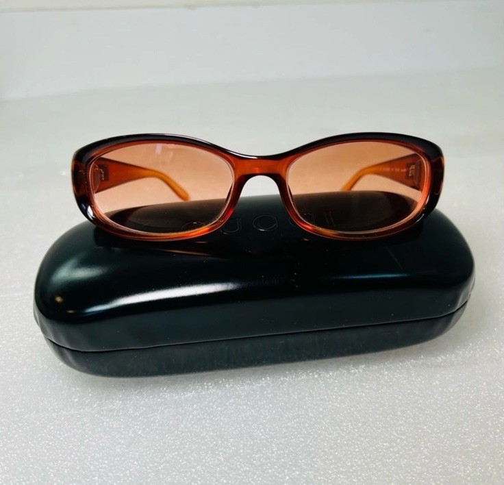 Gucci GG 2456/S Women’s Rectangle Sunglasses Brown Frame Brown Gradient UV 120mm