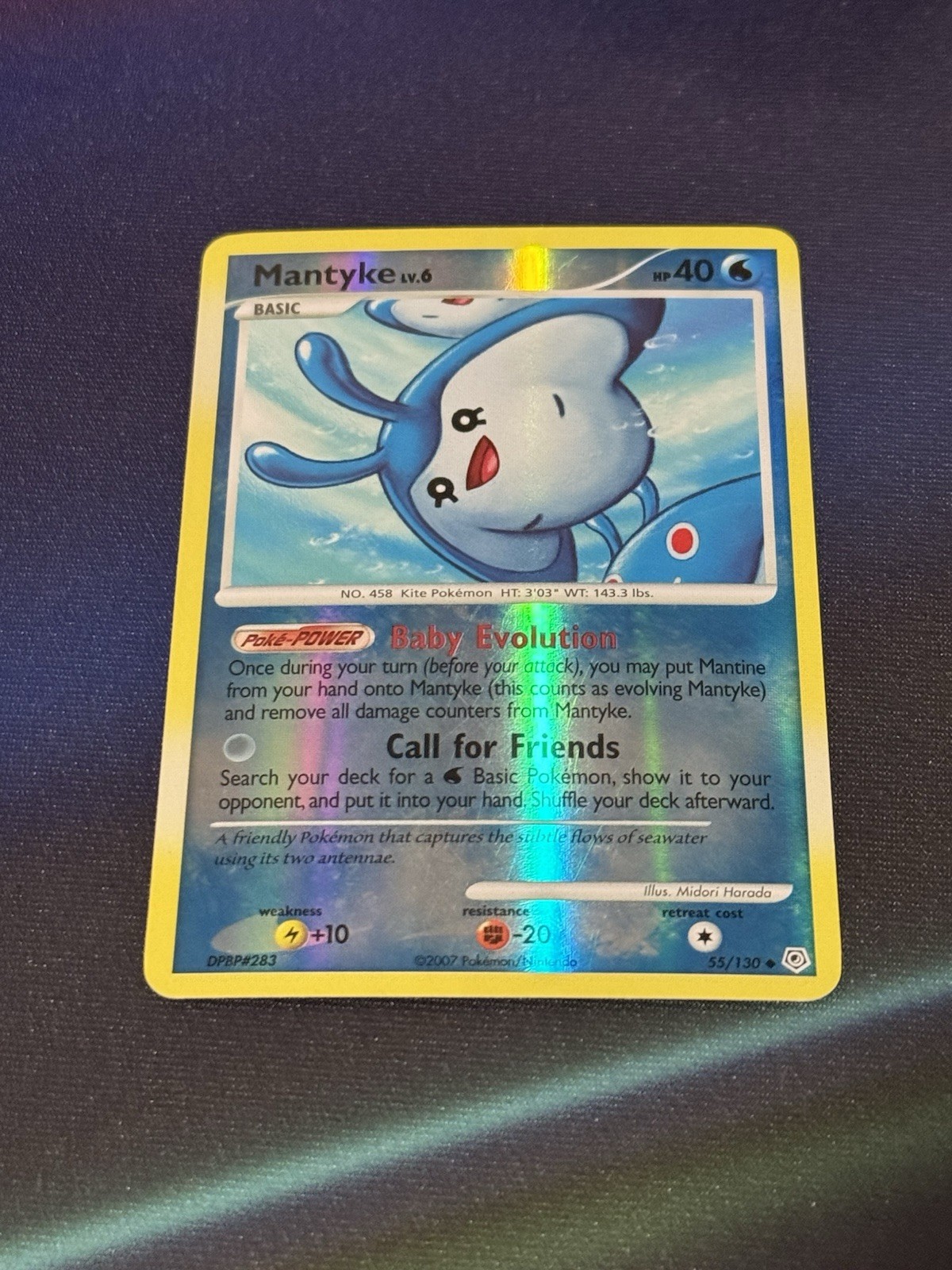 Mantyke 55/130 Diamond and Pearl Reverse Holo