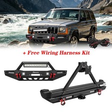 Front Or Rear Bumper Winch Mount Plate Set For 1984-2001 Jeep Cherokee Xj Black