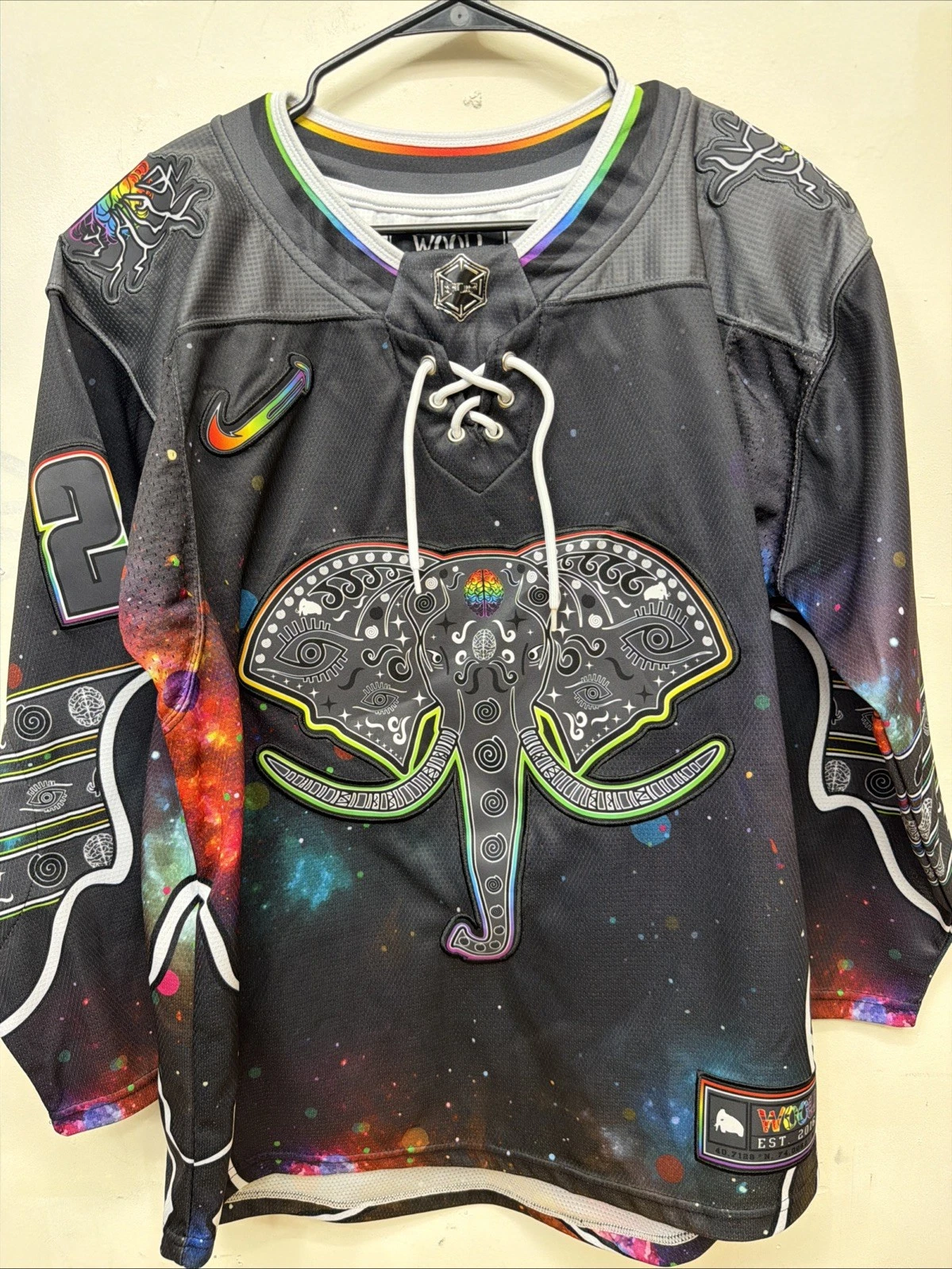 Wooli Chroma Rainbow Galaxy Elephant Hockey Jersey