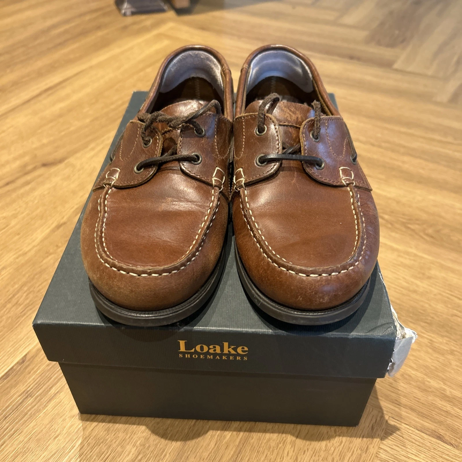 Loake Lifestyle Tan Brown Leather Boat Deck Shoes Boot Mens UK 7.5
Opens in a new window or tab