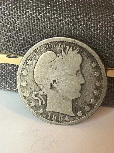 1894 P Barber Quarter Dollar, AG to G