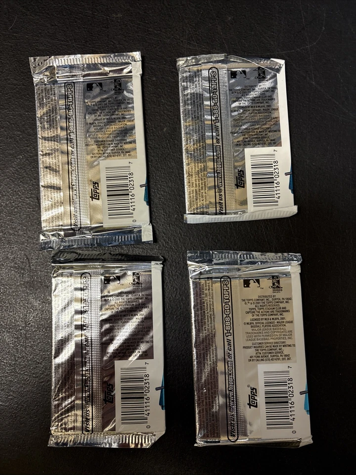 Lot Of 4 2002 Topps Stadium Club Baseball Relic Edition 6-Card Pack - Image 2 of 4