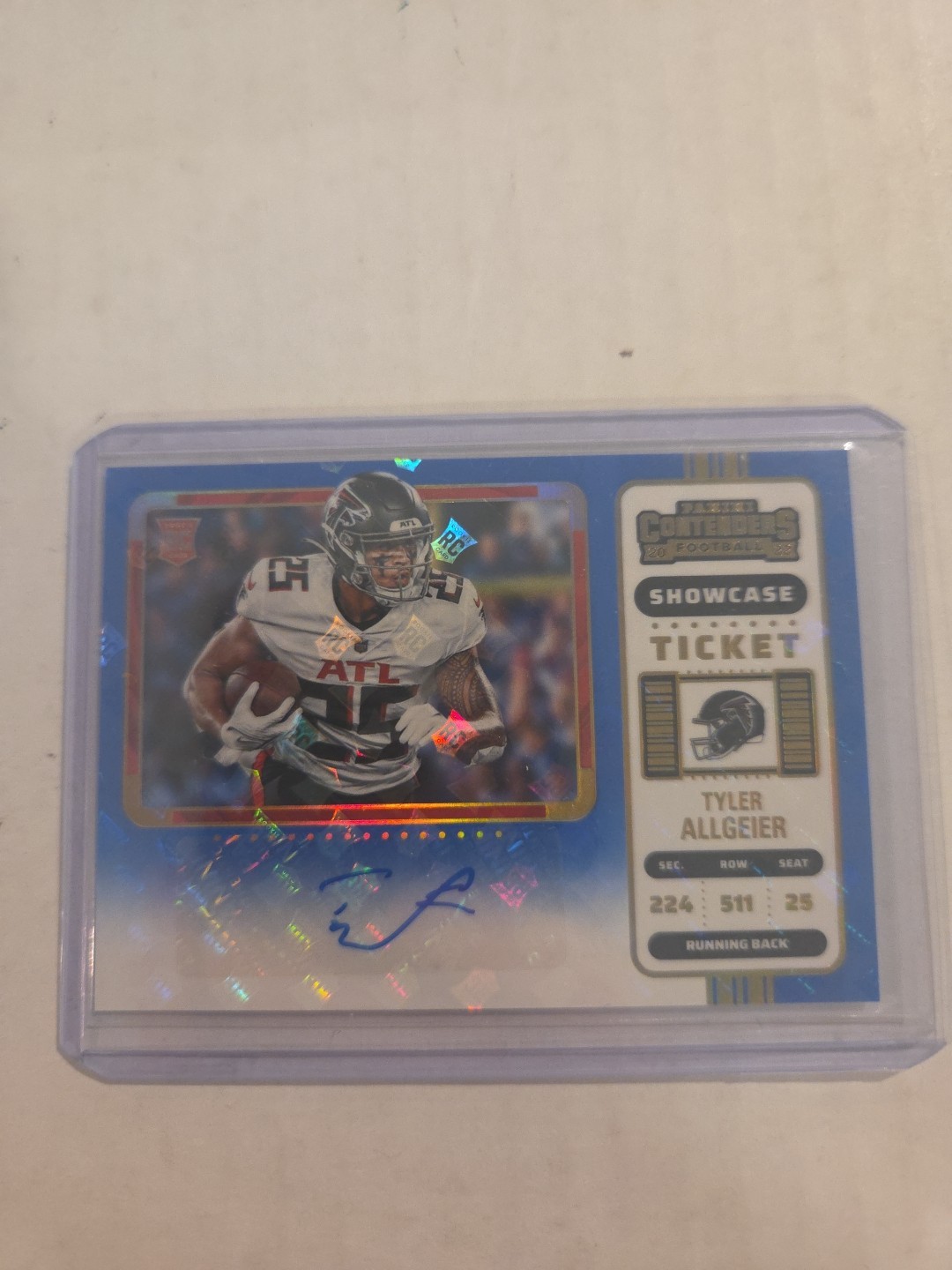 2022 Panini Contenders Tyler Allgeier Showcase Auto Rc Rookie