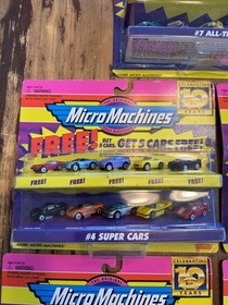 VTG Lot of 8! Galoob Micro Machines Corvettes Original Scale 90s New SEALED!