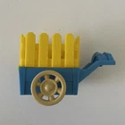 Vintage Fisher Price Little People Farm Kingdom Wagon Blue Yellow 2003