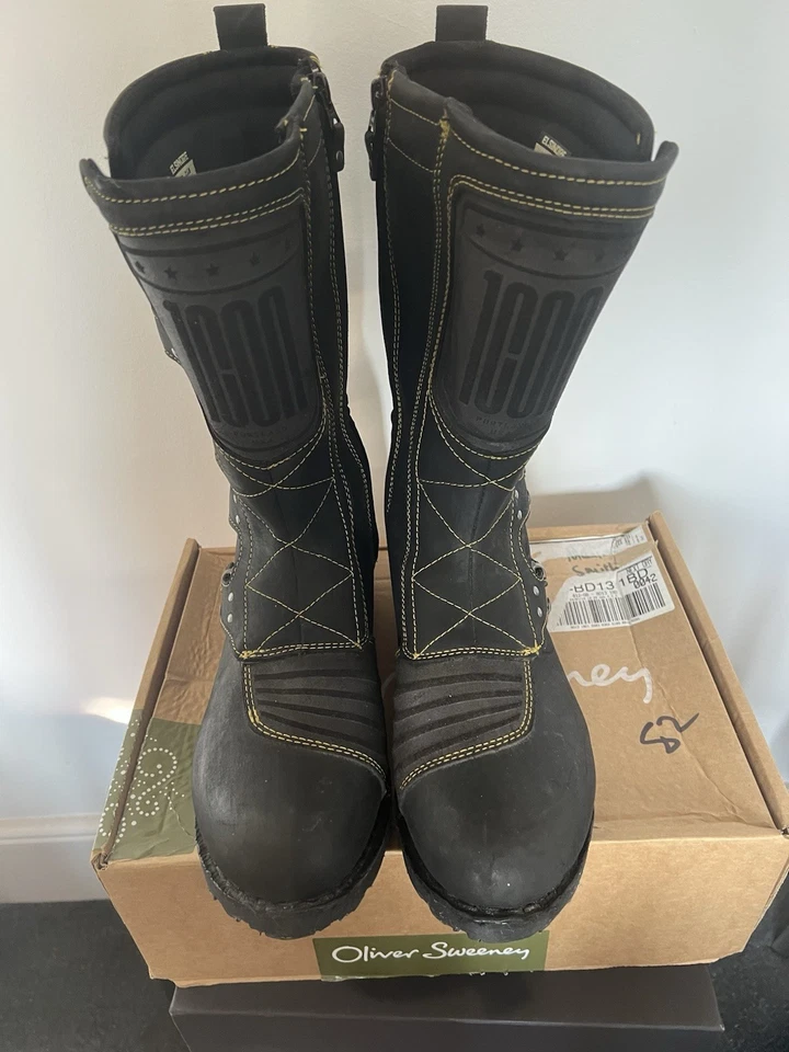 1CON Bota de Moto Elsinore Negra Rara Uk12.5 Hombres Bota Botas de Moto Uk12 Foto 4 de 4