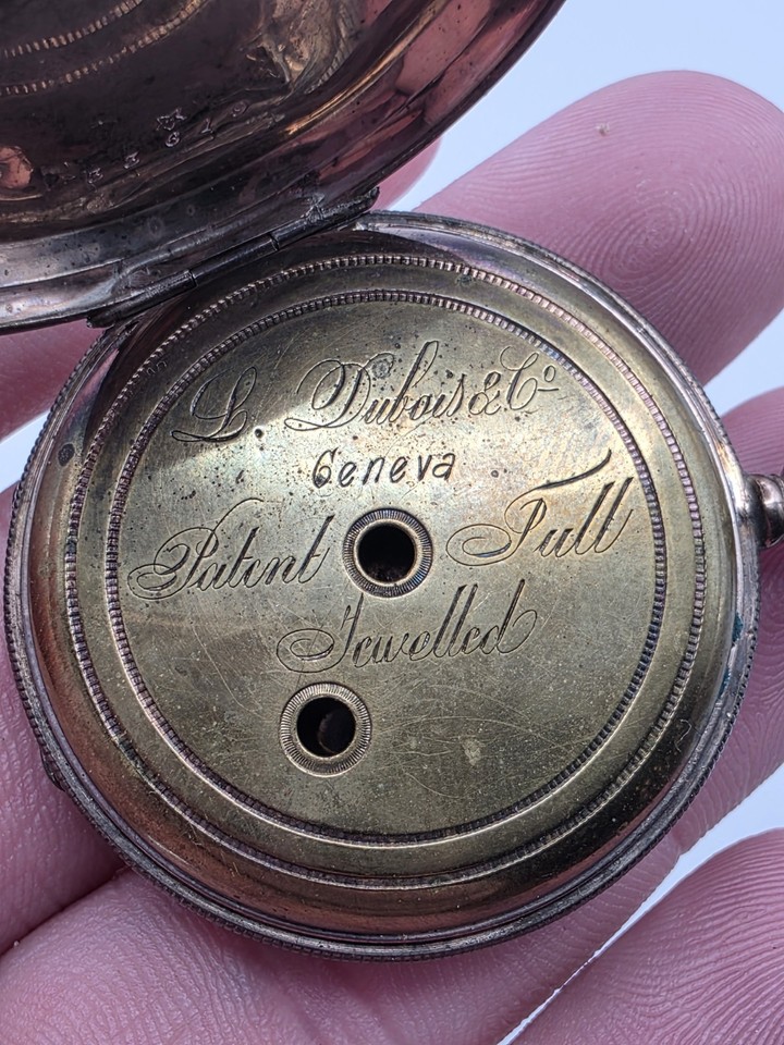 Antique Empty Pocket Watch Case L. Dubois Geneva Engraved 38.26mm Lot ...