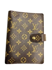LOUIS VUITTON Monogram Agenda MM Day Planner Cover R20004 Brown Very Good - Fast