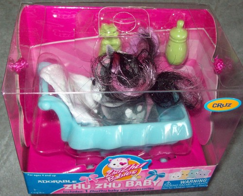 Manta adorable cochecito de bebé Zhu Zhu BABIES hámster Tots mascotas y 3 accesorios - Imagen 27 de 98
