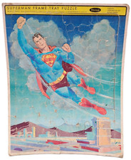 Vintage 1963 Whitman Superman Frame-Tray Puzzle Whitman No 4511 RARE