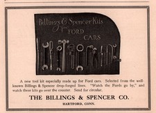 1914 MAGAZINE PRINT AD BILLINGS SPENCER CO FORD CAR TOOLS