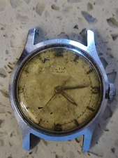 OLMA Military Watch, Swiss Fluva Movement  36mm 1945s not work good balance