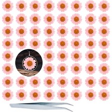 Dried Pressed Flowers 60PCS Pink Natural Real Pressed Dried Daisy Flowers Dry...