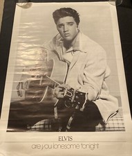 Elvis Presley Are Lonley Tonight record promotional 24x36 poster pre owned