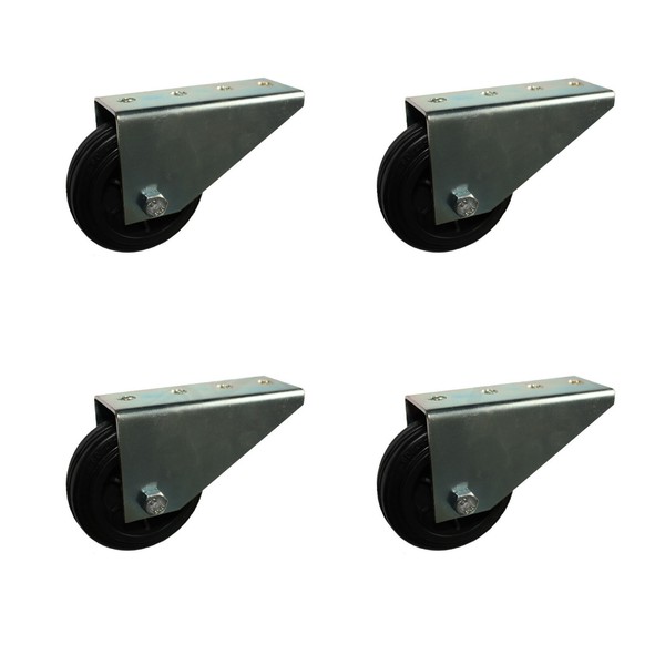 4X StüTzrollen Rad 80 Mm RäDer Torrolle Rollen StüTzrad Torlaufrolle Verzinkt Gu-image